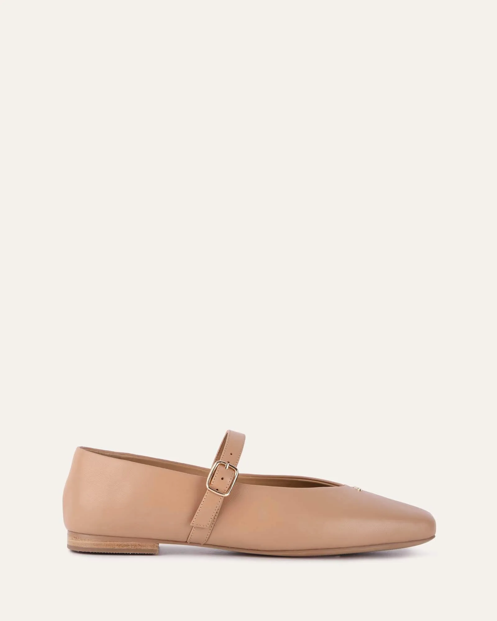 APRIL CASUAL FLATS TAN LEATHER