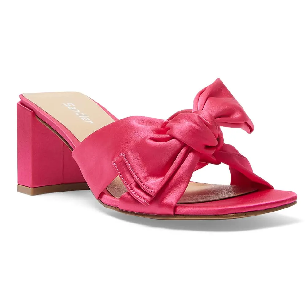 Aria Heel in Pink Satin