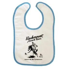 Baby Rockmount Bronc 100% Cotton Western Bib in Blue