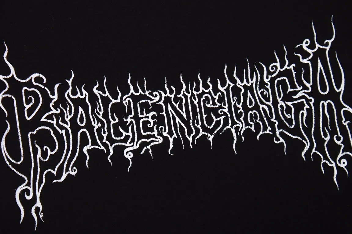 Balenciaga T-shirt with Gothic Flame Logo