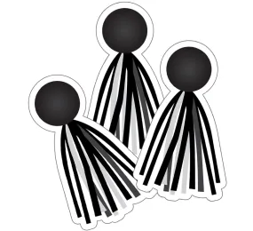 Black & White Tassels Cut-Outs | Black and White Decor BFF | UPRINT | Schoolgirl Style