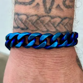 Bracelet Cuban - 1/2" Miami - Blue - CB14