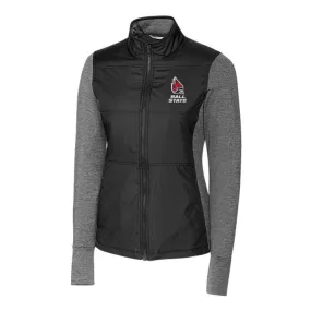 BSU Cardinals Women's Cutter &amp; Buck Stealth Hybrid Quilted Full-Zip Jacket