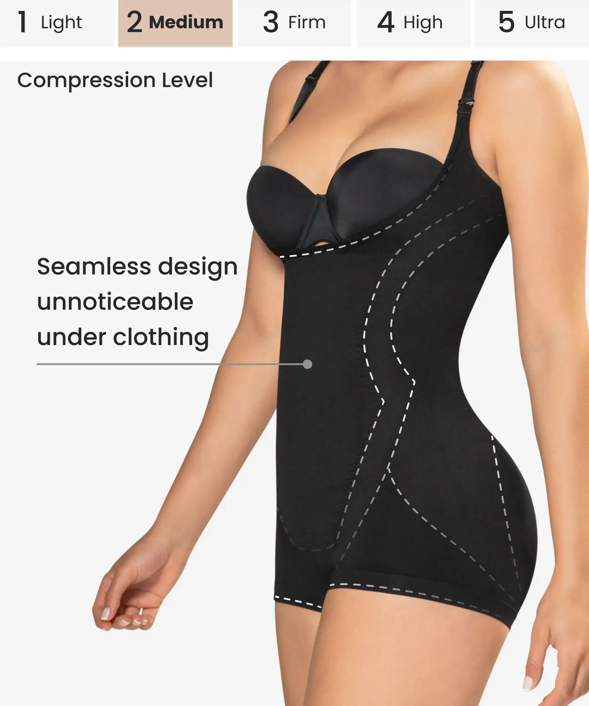 Butt-lifter slimming body shaper in boyshort seamless - Style 1584