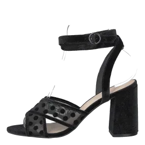 Cali Velour Dots Sandal 104 - Black 4