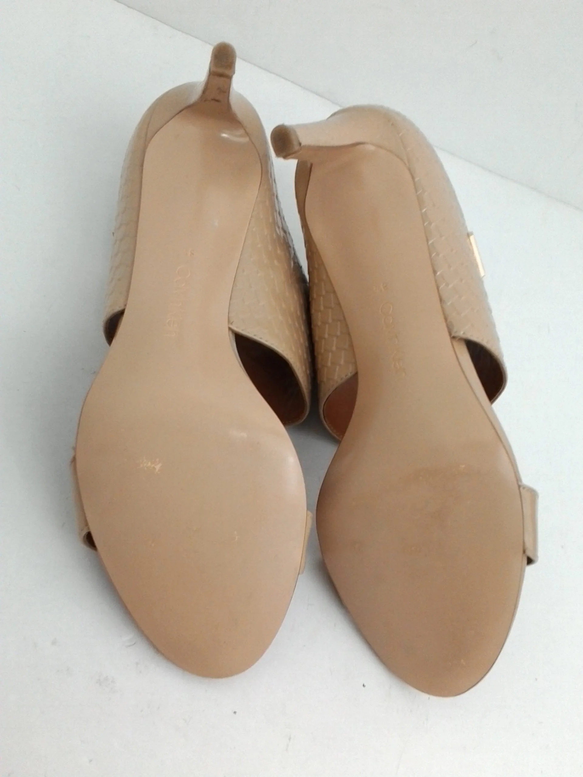 Calvin Klein Women's Cecily Nude Patent Leather Size 8.5