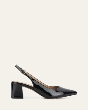 CARA LOW HEELS BLACK PATENT