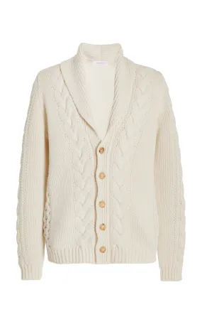 Casa Knit Cardigan in Ivory Cashmere