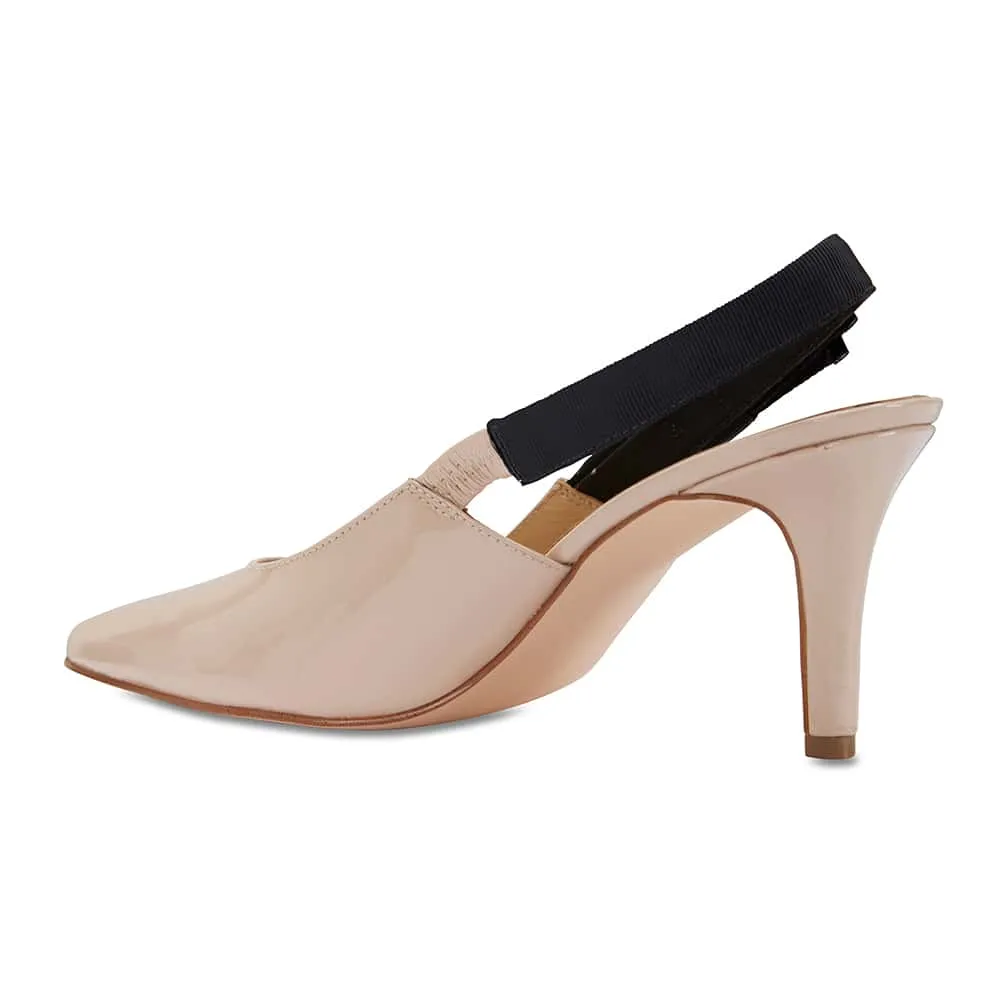 Casandra Heel in Nude Patent