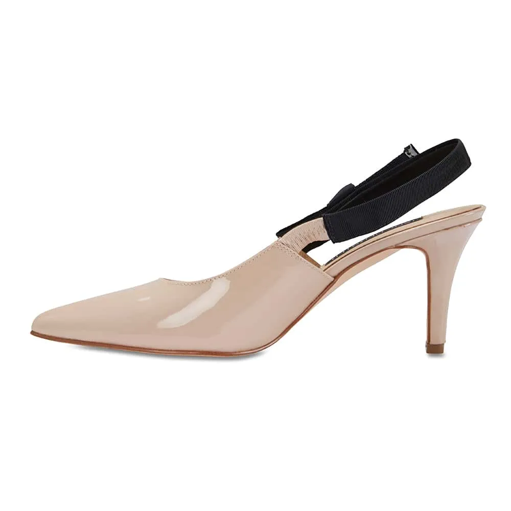 Casandra Heel in Nude Patent