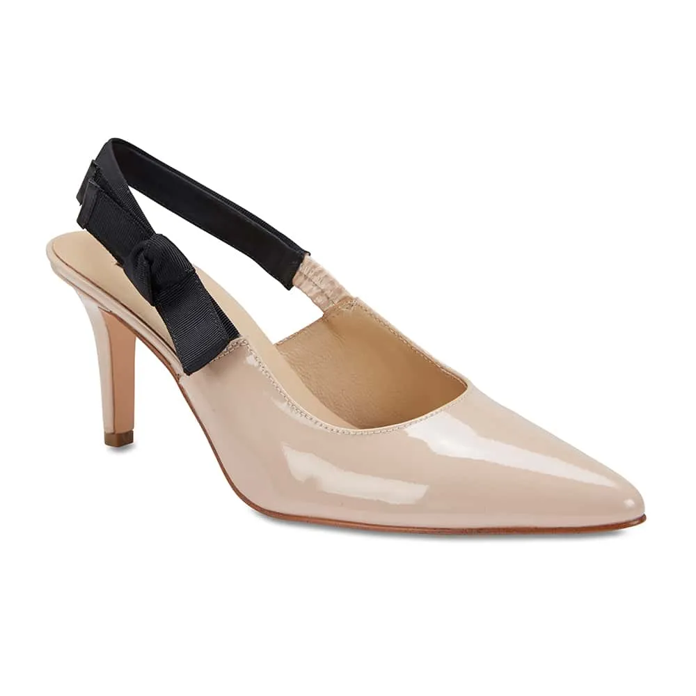 Casandra Heel in Nude Patent