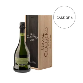 Castillo Perelada Gran Claustro Cuvee Especial Gran Reserva Cava 2016 with Wooden Case - (Case of 6 x 750ml)