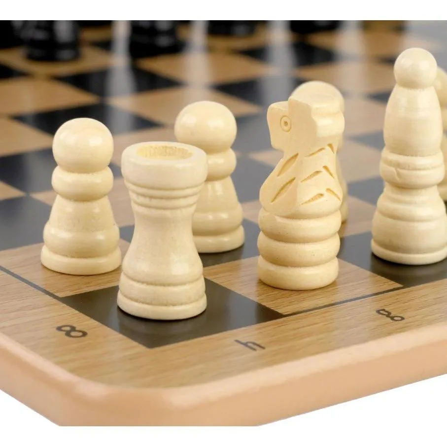 Chess with Class Wood Pieces