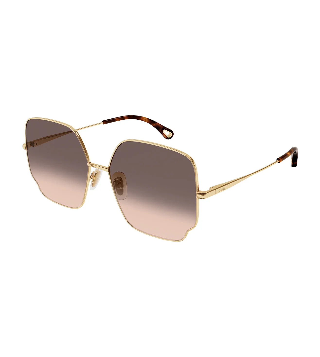 Chloe Women's Brown Square Sunglass