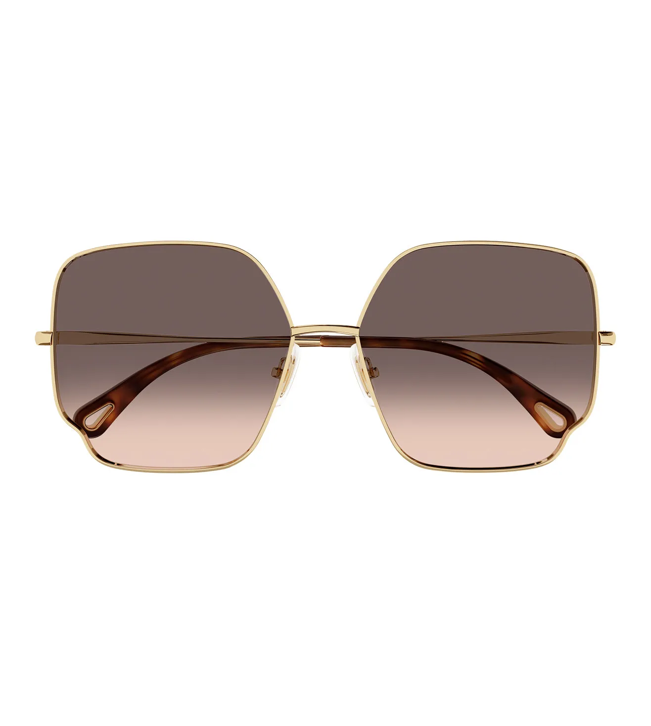 Chloe Women's Brown Square Sunglass