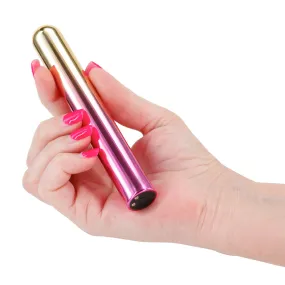 Chroma Rechargeable Metallic Straight Vibrator - Large