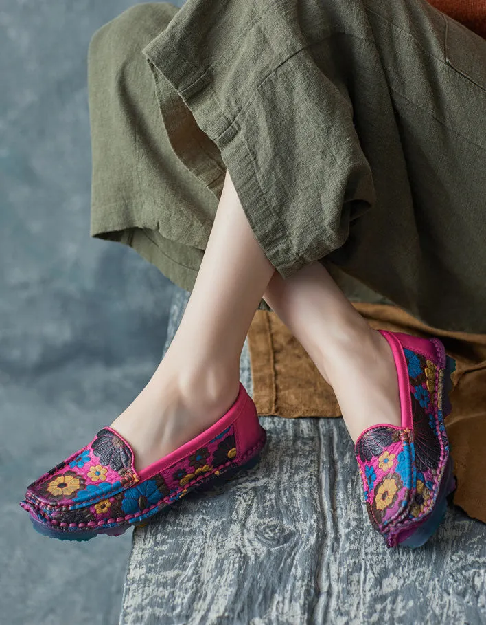 Comfortable Soft Soles Handmade Retro Flat Shoes 35-43