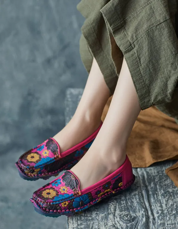 Comfortable Soft Soles Handmade Retro Flat Shoes 35-43