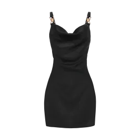 COPA MINI SLIP DRESS-BLACK