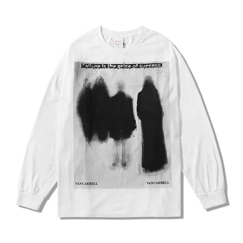 Dark Ghost Silhouette Print T-Shirt