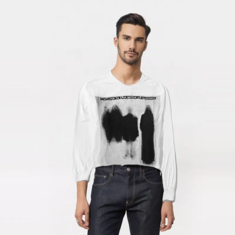 Dark Ghost Silhouette Print T-Shirt