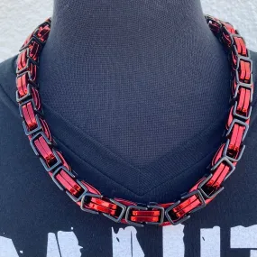 Daytona Necklace - Red & Black - CVO - 1 inch wide