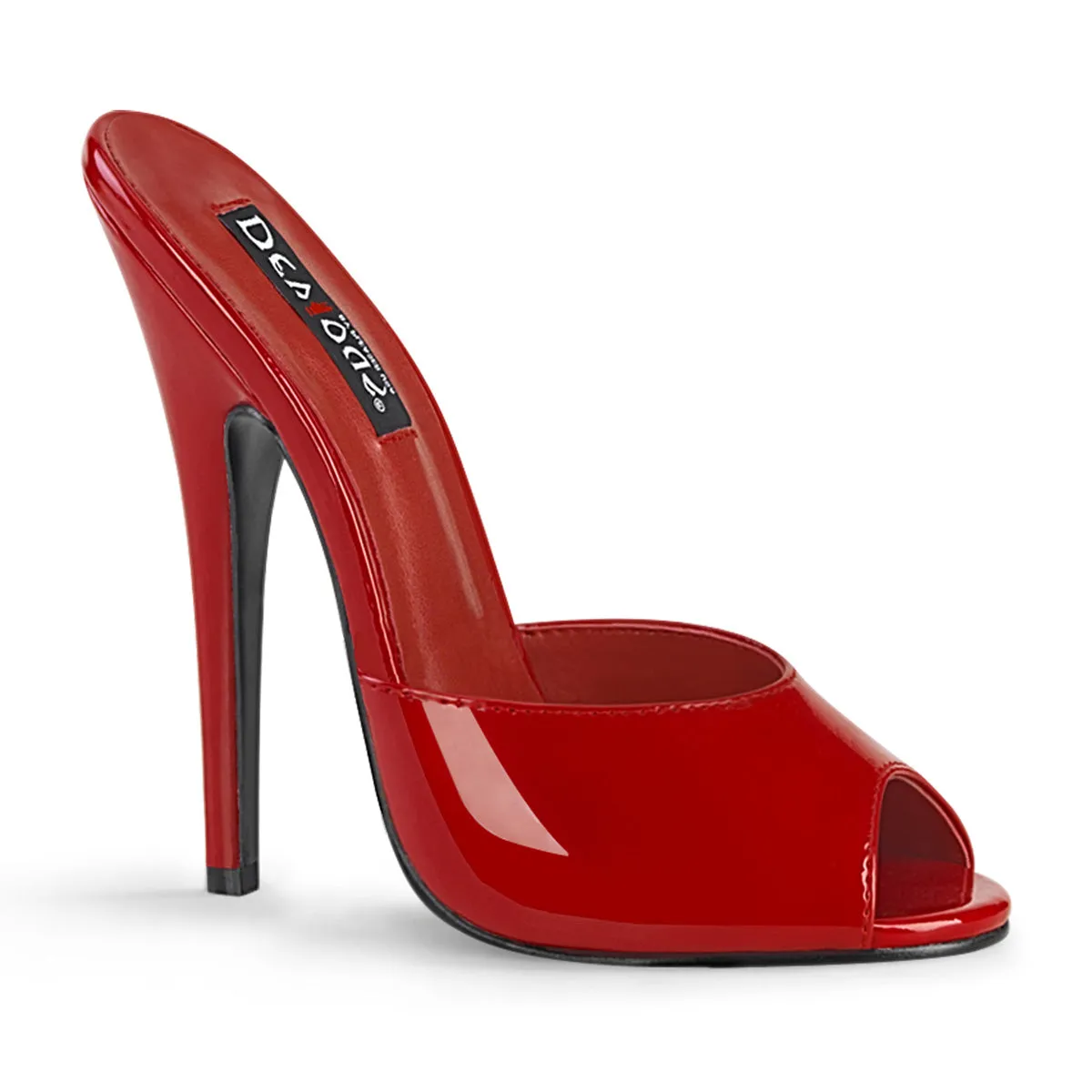 DOMINA-101 Devious Shoes Red Stiletto High Heel Sandals