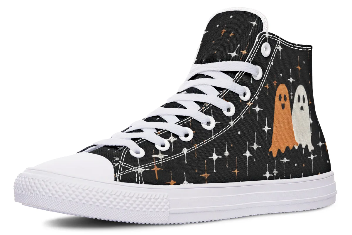 Ghost Besties High Tops - Classic Premium Canvas Shoes with Comfortable and Durable Soles