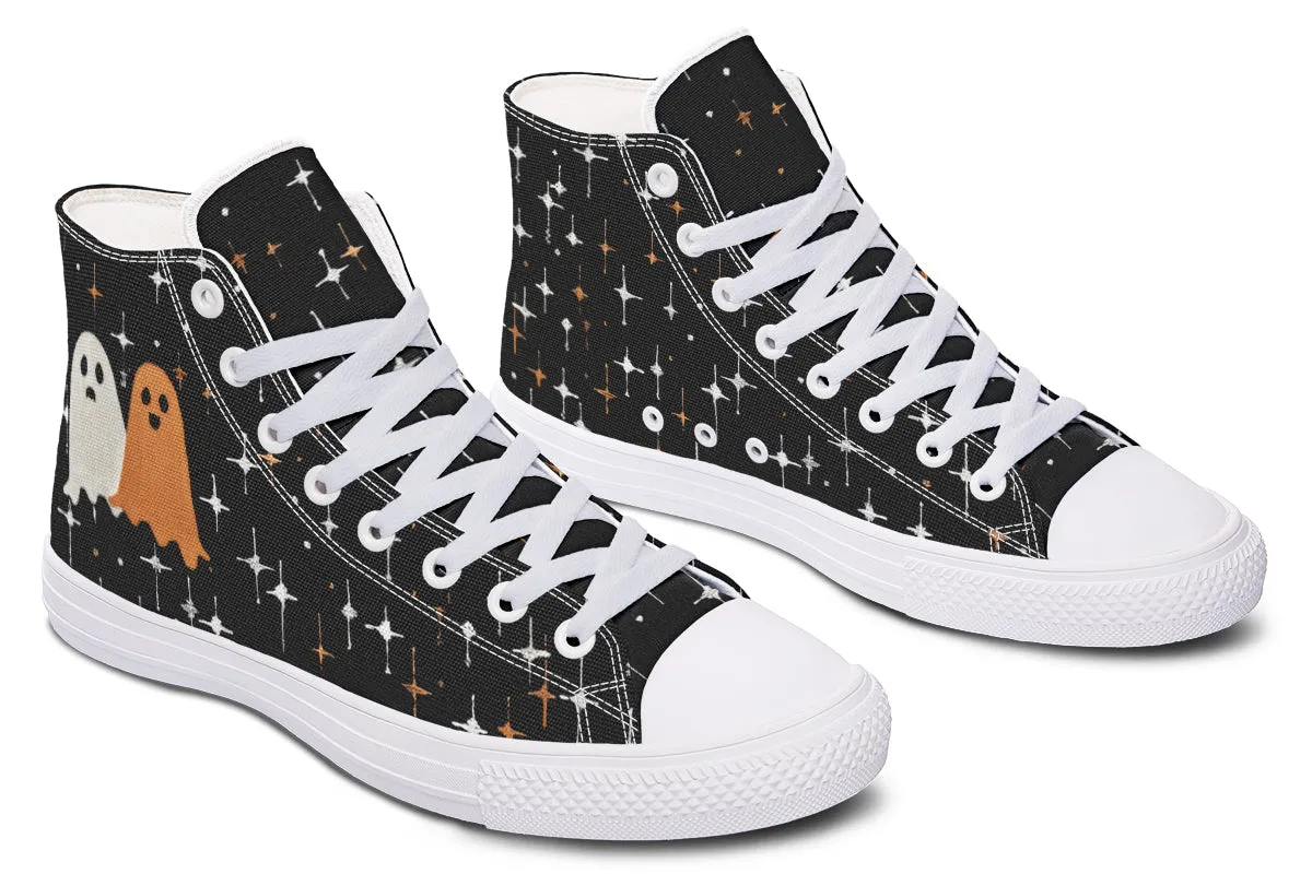 Ghost Besties High Tops - Classic Premium Canvas Shoes with Comfortable and Durable Soles