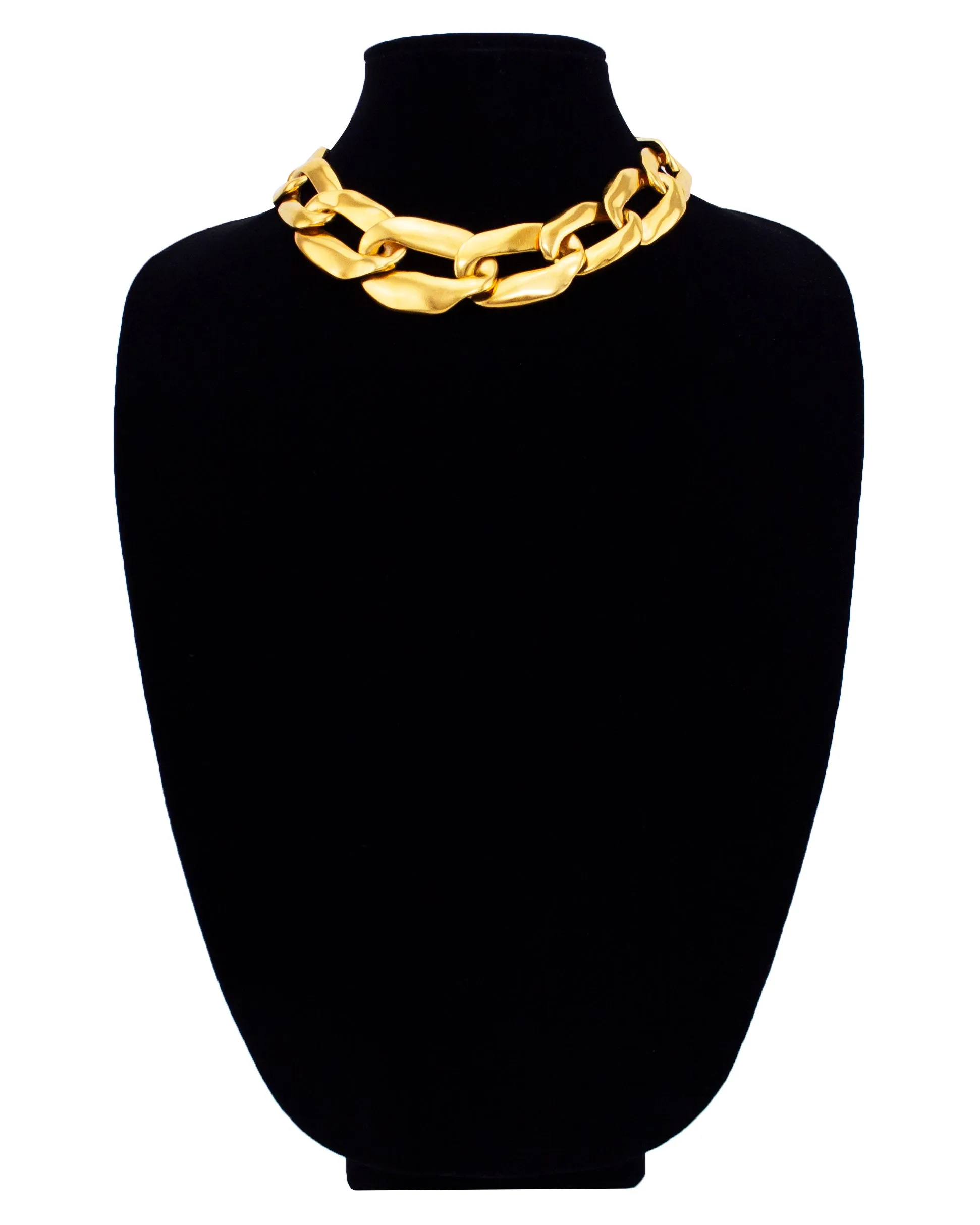 Gilt Metal Oversized Chain Link Choker