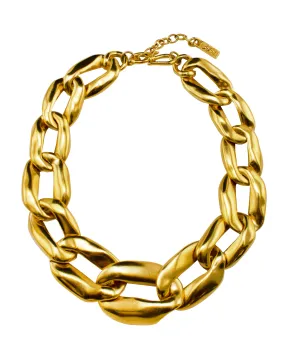 Gilt Metal Oversized Chain Link Choker