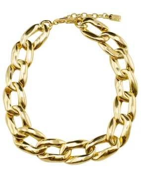 Gilt Metal Oversized Chain Link Choker