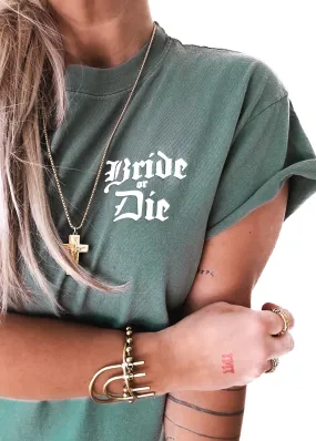 GOTHIC BRIDE OR DIE SIDE SLIT TEE