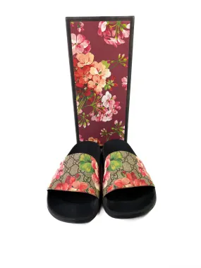 Gucci supreme bloom floral slides size 39