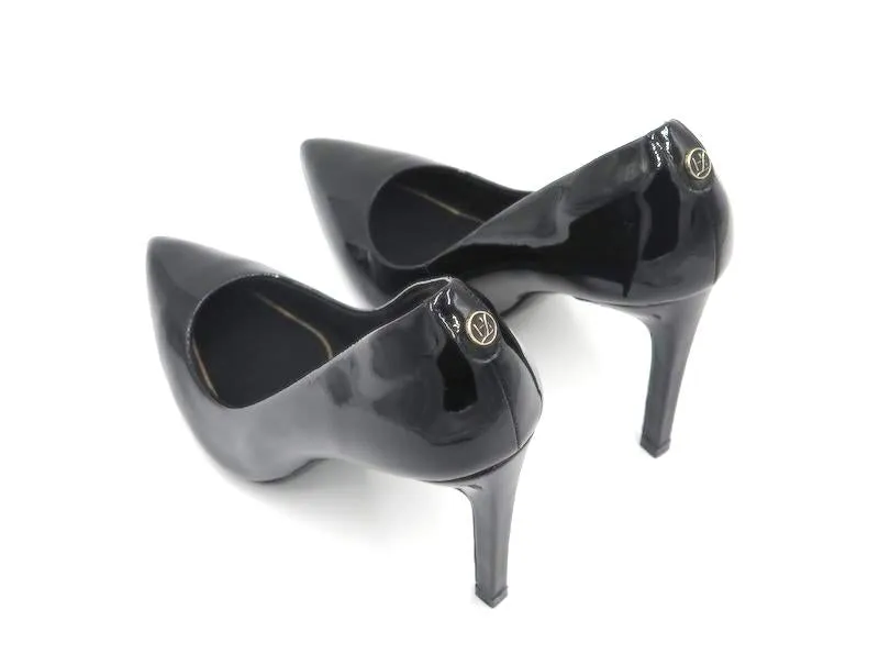 Heidi Pointed Toe Pump - Black Patent Leather