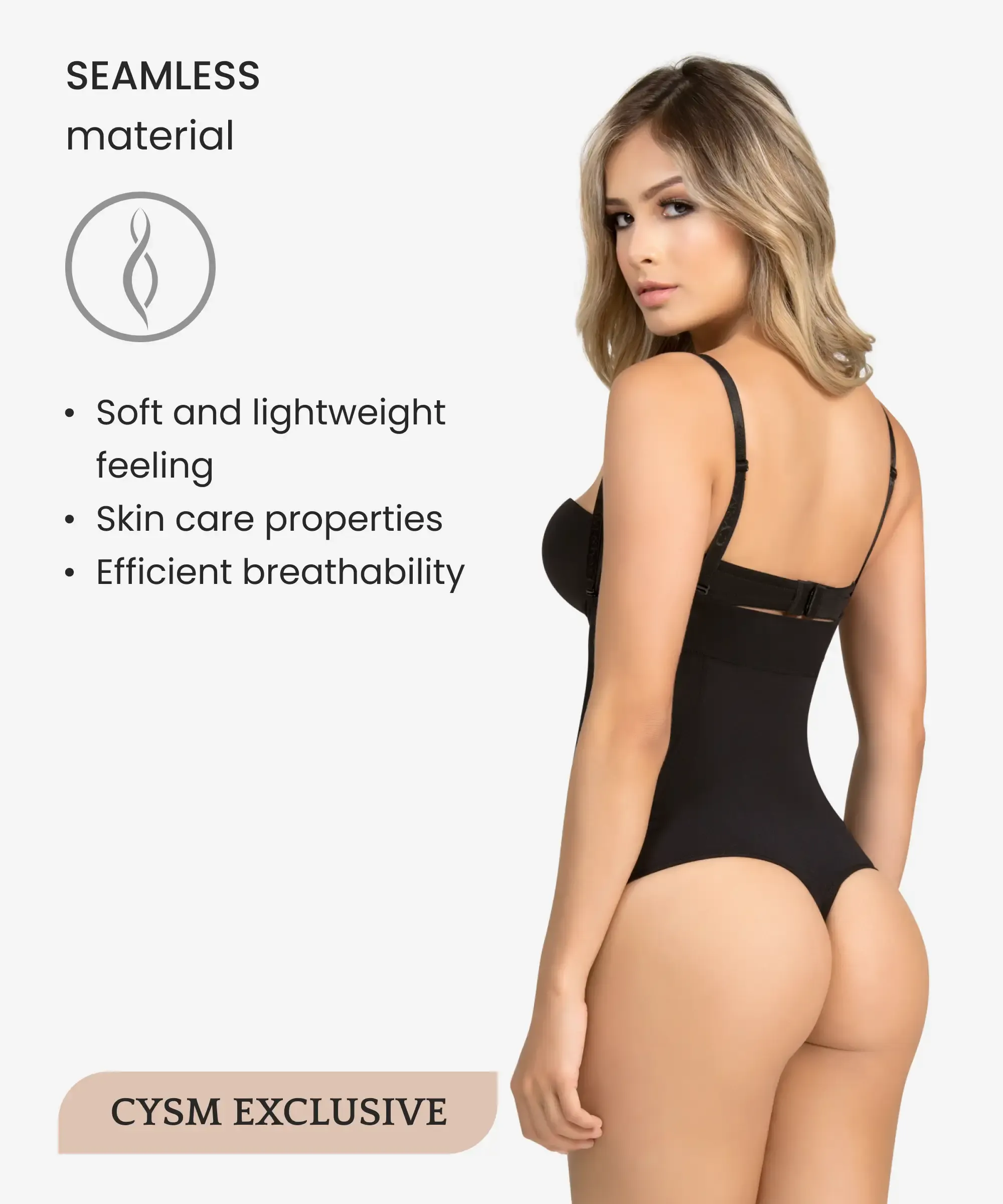 High-waist tummy control shaper in thong - Style 1596