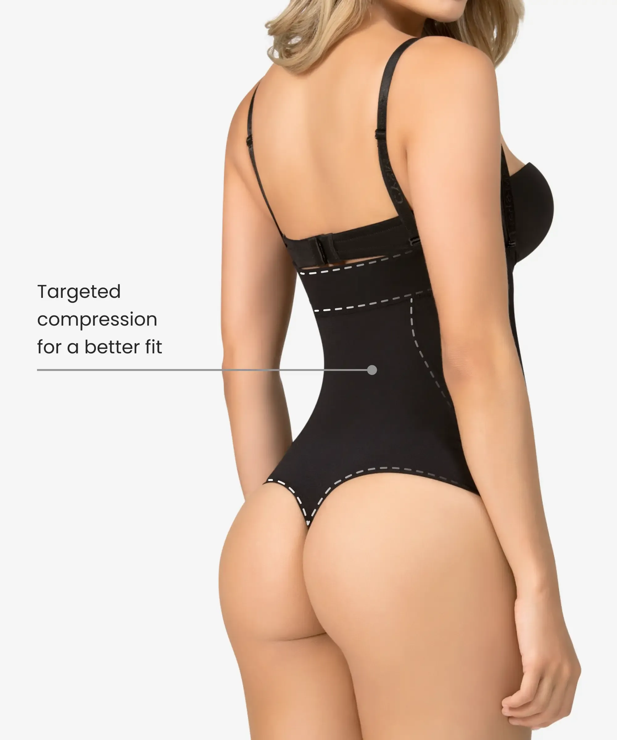 High-waist tummy control shaper in thong - Style 1596