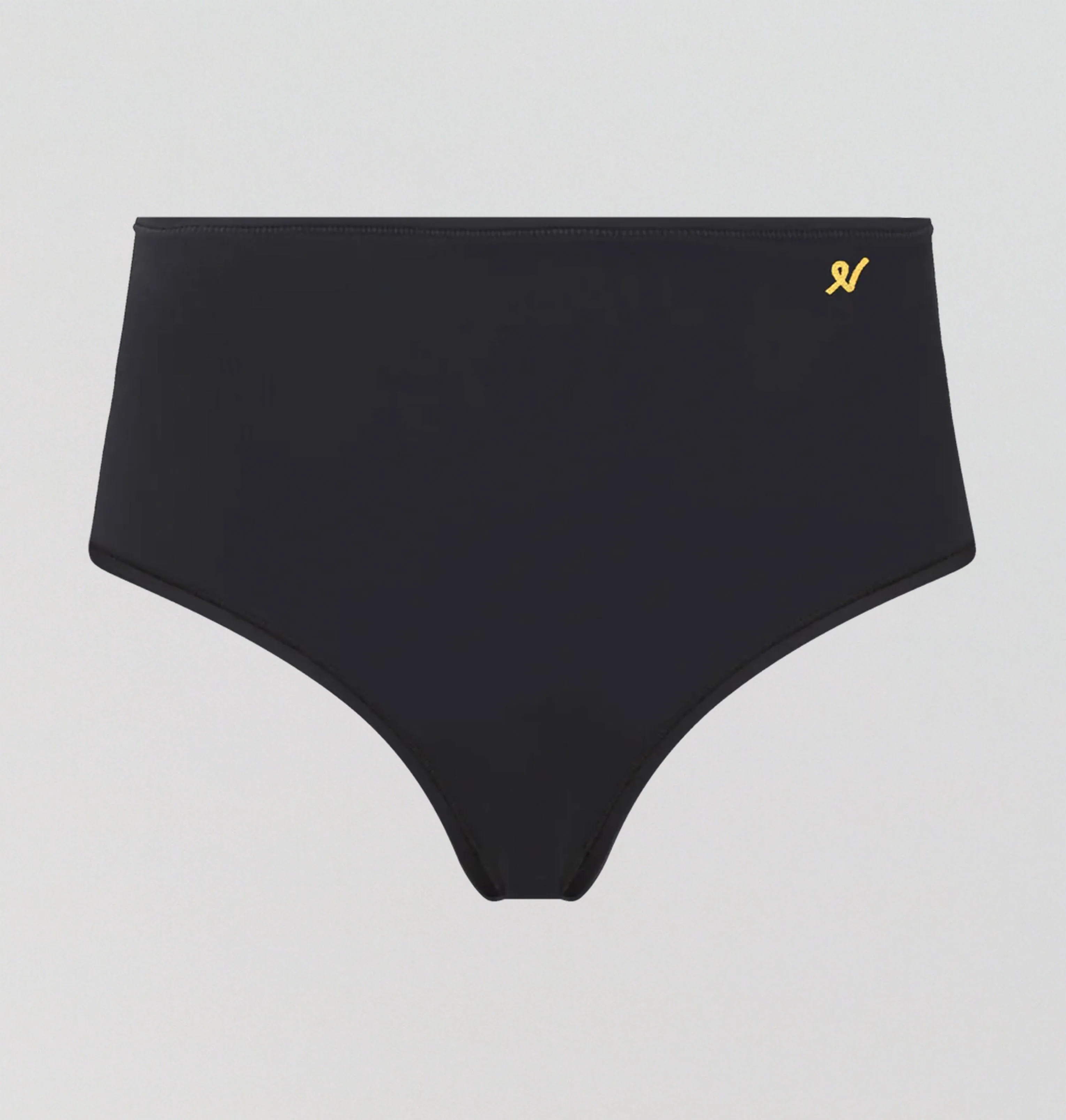 Invisible microfibre high waist brief [Black]