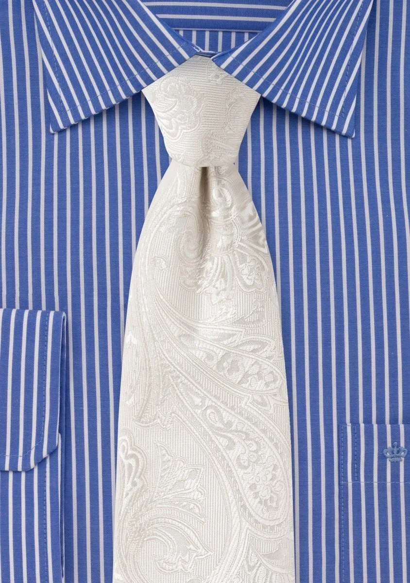 Ivory Proper Paisley Necktie