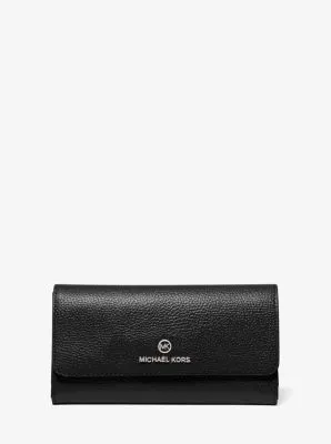 Large Pebbled Leather Tri-Fold Wallet | 56107