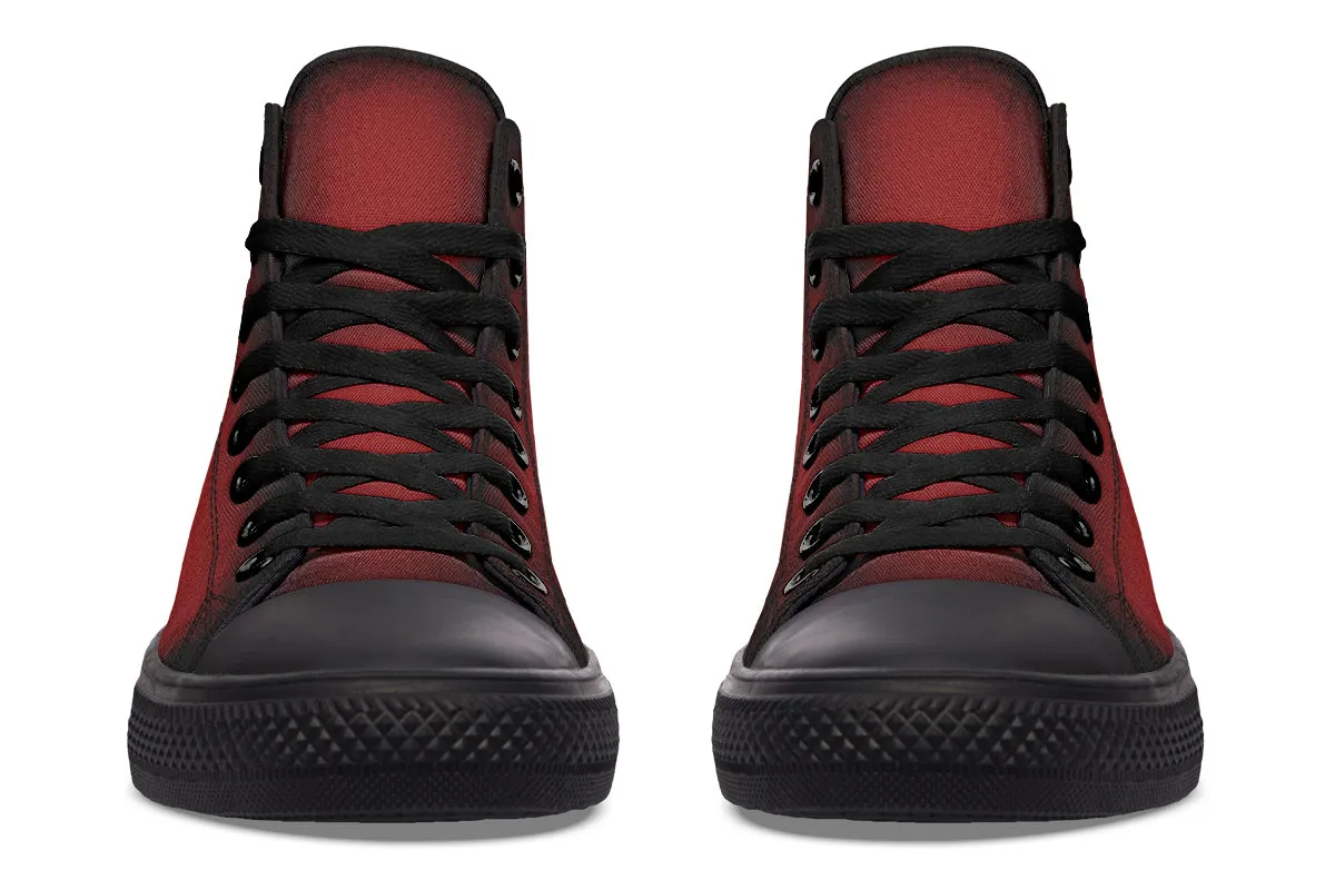 Mood: Blood High Tops - Classic Premium Canvas Shoes with Comfortable and Durable Soles