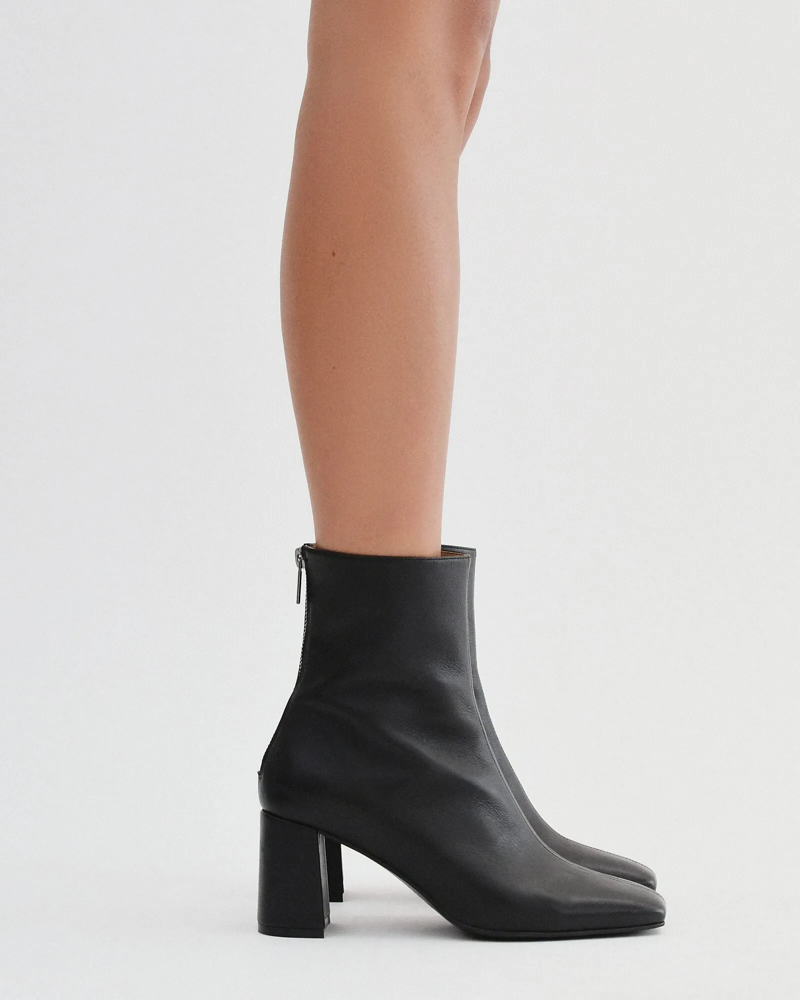 NEVADA MID ANKLE BOOTS BLACK LEATHER