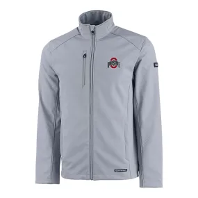 Ohio State Buckeyes Cutter & Buck Eco Softshell Gray Full Zip Jacket