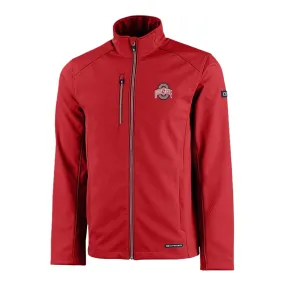 Ohio State Buckeyes Cutter & Buck Eco Softshell Scarlet Full Zip Jacket