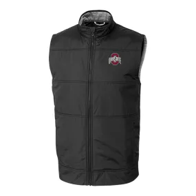 Ohio State Buckeyes Cutter & Buck Hybrid Quilted Black Full Zip Vest