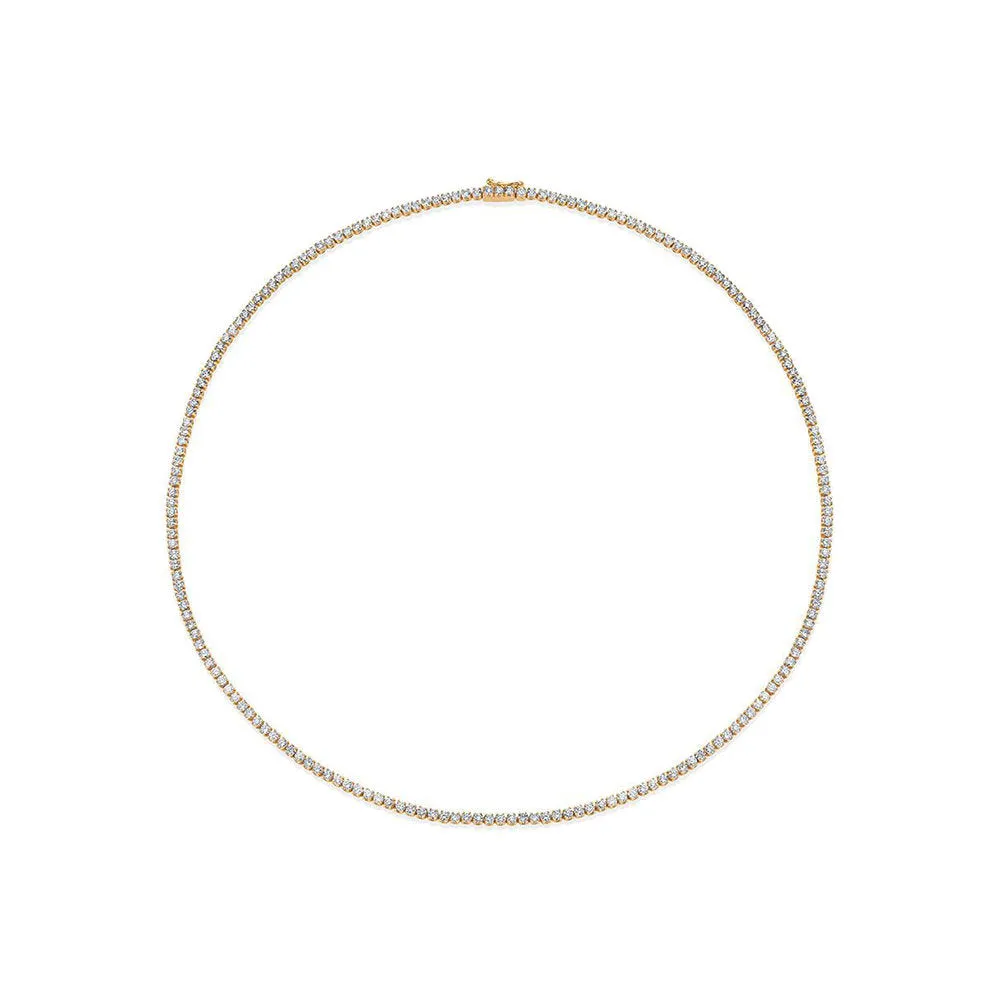 Showroom Collection Diamond Tennis Necklace (8.00 ct.) 2.5 mm 4-Prongs Setting in 14K Gold