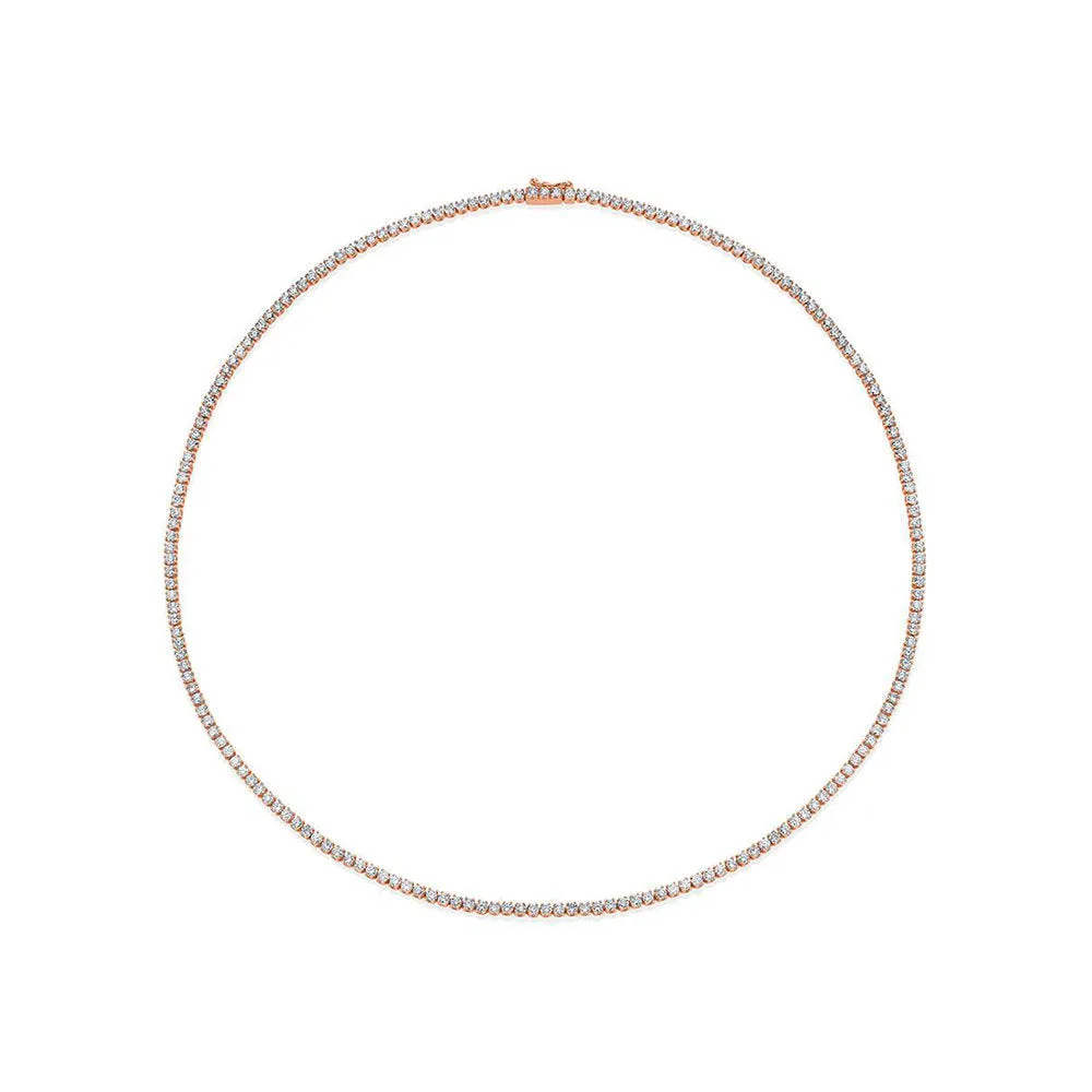 Showroom Collection Diamond Tennis Necklace (8.00 ct.) 2.5 mm 4-Prongs Setting in 14K Gold