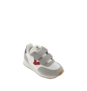 Victoria - Kids Velcro Tennis Shoe Grey/Red/Blue